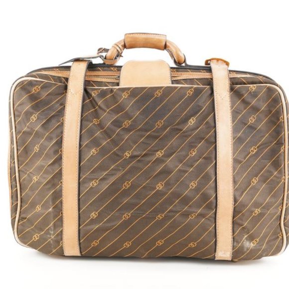 Gucci Monogram GG Stripe Luggage Suitcase 260ggs21 - Picture 1 of 12